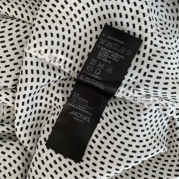 MONKI black dot circle white tank top - Picture 7 of 9